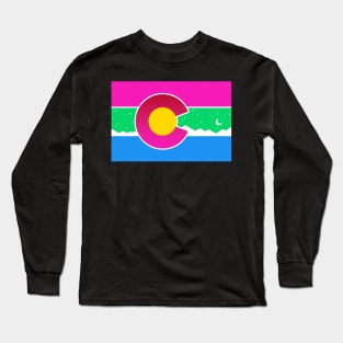 Colorado Flag Poly Polysexual Pride Long Sleeve T-Shirt